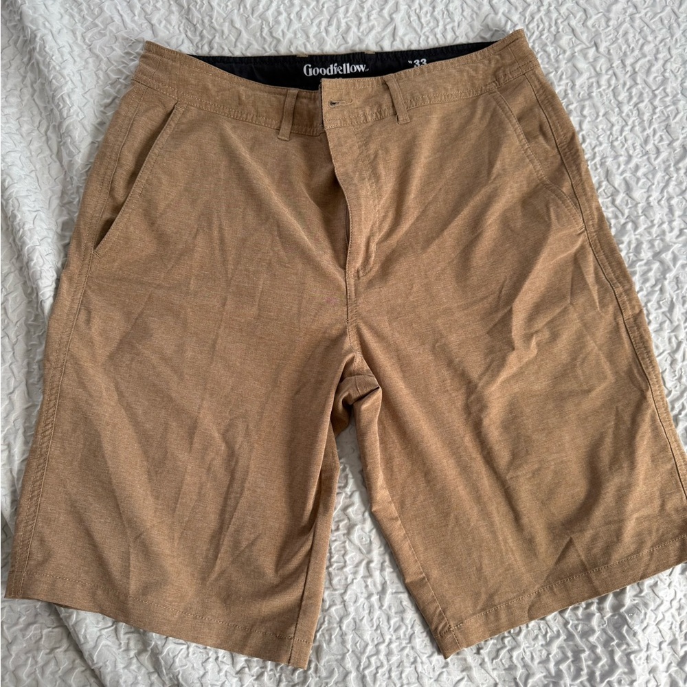 Goodfellow & Co Men's Brown Flat Front Lightweight Shorts